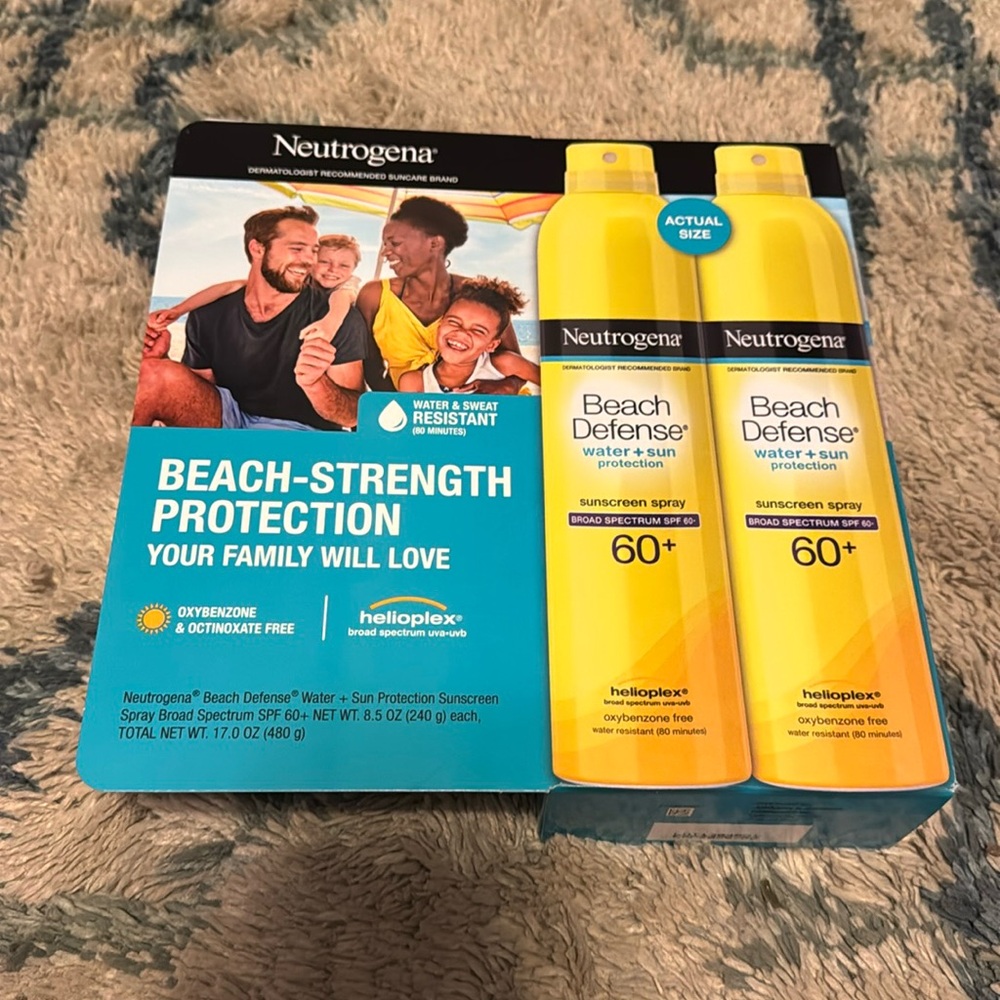 Neutrogena beach defense 60+ sunscreen